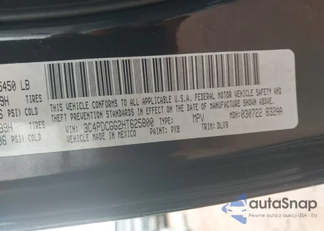 2017 Dodge Journey Crossroad Plus из США, поврежденный, VIN 3C4PDCGG2HT625800